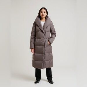 Cole Haan Signature SZ M Taupe Puffer Winter Jacket